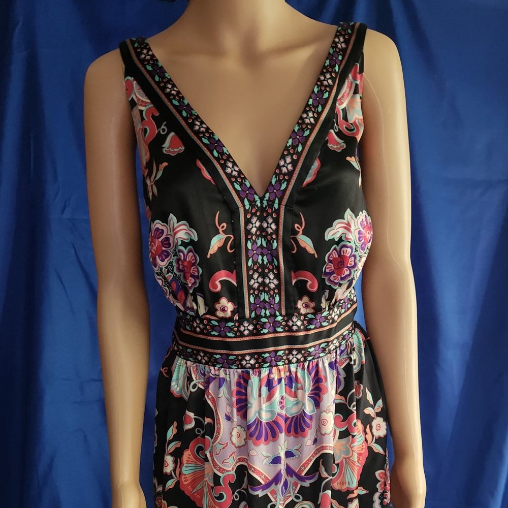 Paisley sateen dress